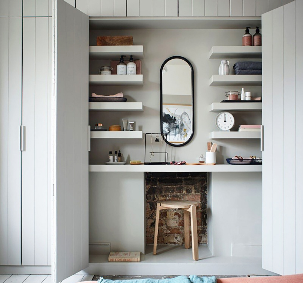 Tủ áo kèm bàn trang điểm phong cách hiện đại