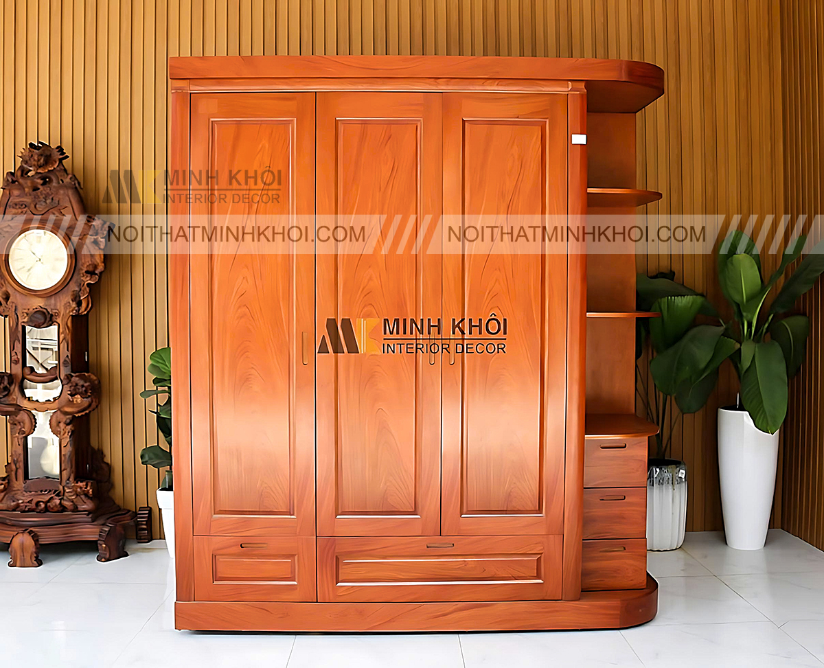 Tủ Áo Quần Hương Đá Có Kệ Trang Trí - TA966