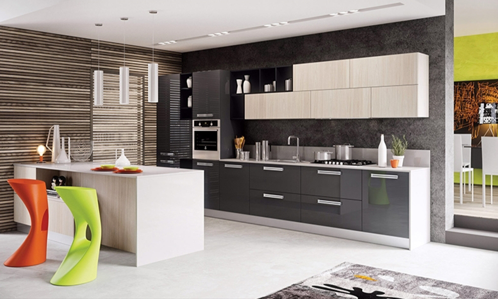 Tủ Bếp Acrylic đơn giản hiện đại - TB3864