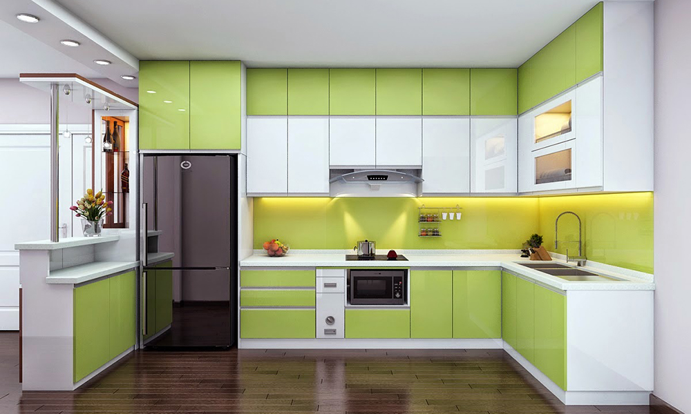 Tủ bếp acrylic đẹp hiện đại