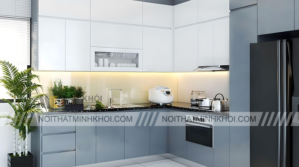 10+ Mẫu Tủ Bếp Màu Xanh Đẹp Hiện Đại Cuốn Hút