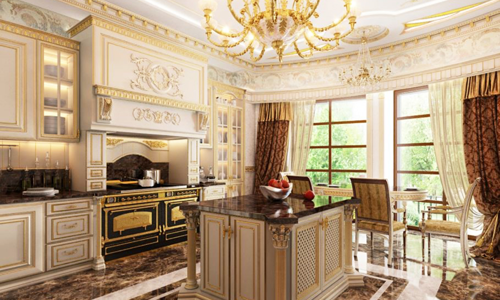 Tủ Kệ Bếp đẹp phong cách cổ điển