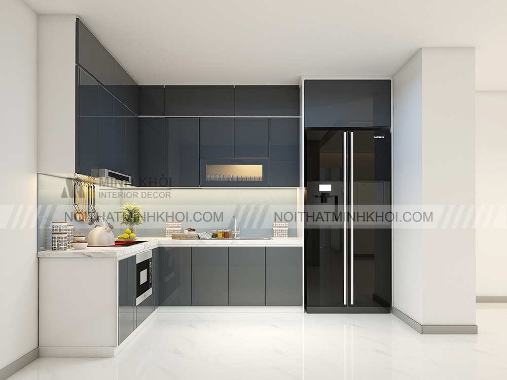 Tủ bếp gỗ công nghiệp