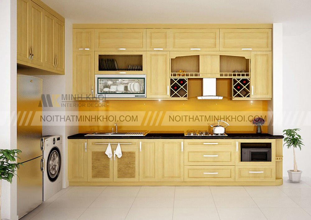 Tủ bếp gỗ thông