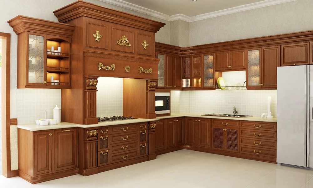 Tủ Kệ Bếp gỗ xoan đào