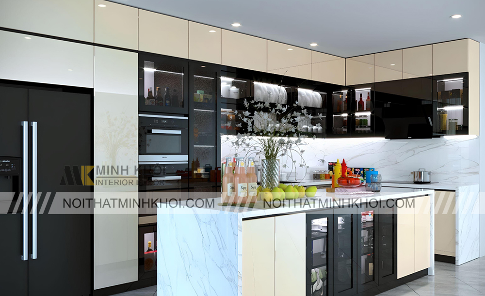 Tủ bếp inox độc đáo