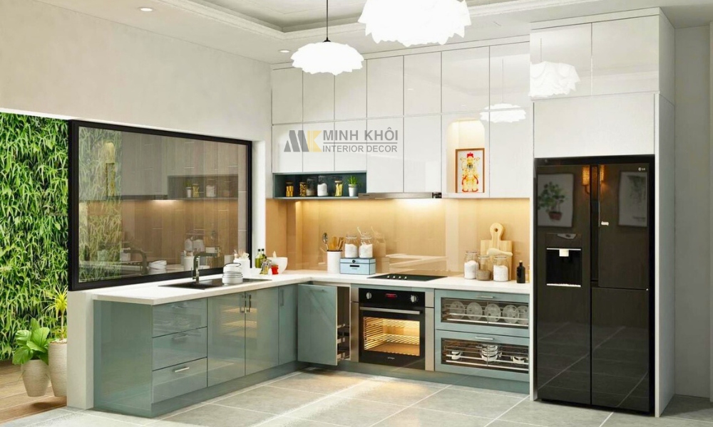 tủ bếp MDF phủ Acrylic