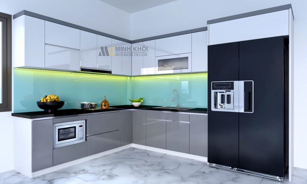 tủ bếp MDF phủ Acrylic
