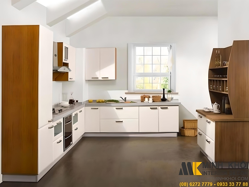 Tủ bếp MDF phủ Melamine