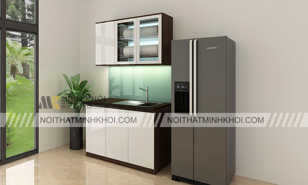 Mẫu Tủ Bếp Mini Cho Phòng Trọ Đẹp Tiện Ích?