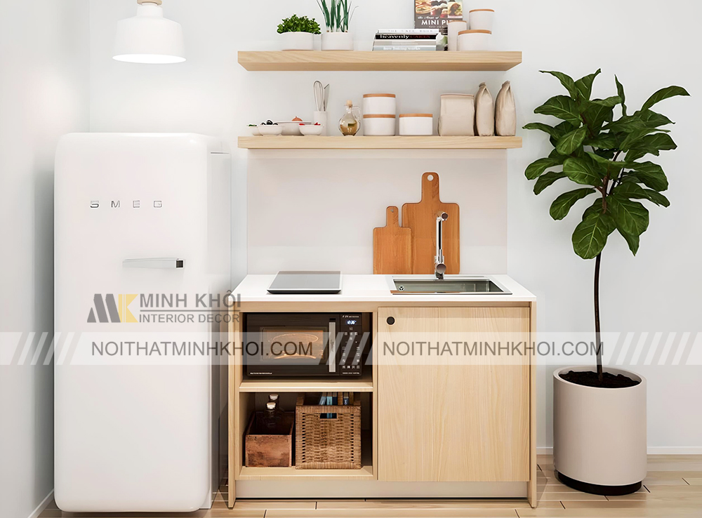 Tủ Bếp Mini, Tủ Bếp Nhỏ Xinh Cho Không Gian Bếp Hẹp