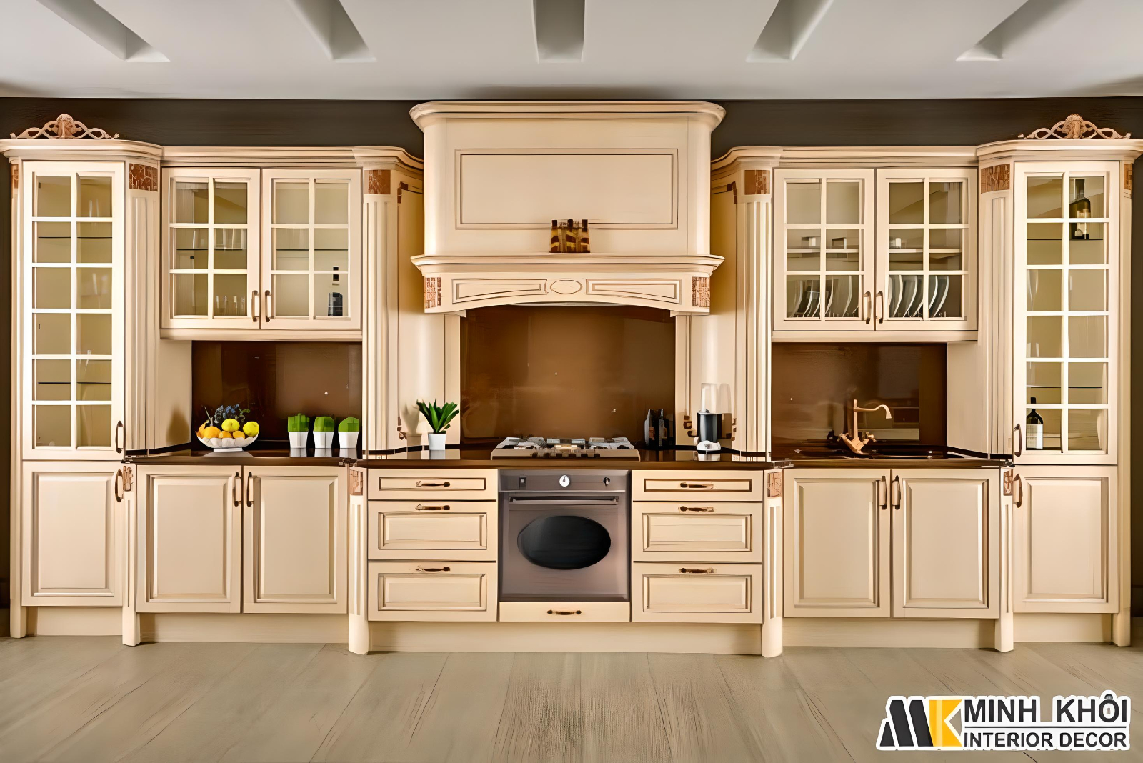 Tủ Kệ Bếp Cổ Điển Phong Cách Italia Cao Cấp - TB933