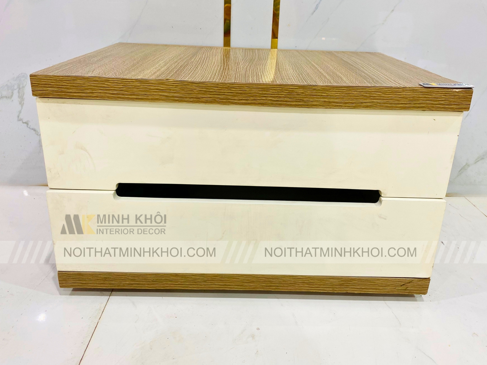 Tủ Đầu Giường MFC Đơn Giản 2 Hộc Đẹp Mắt - TDG012