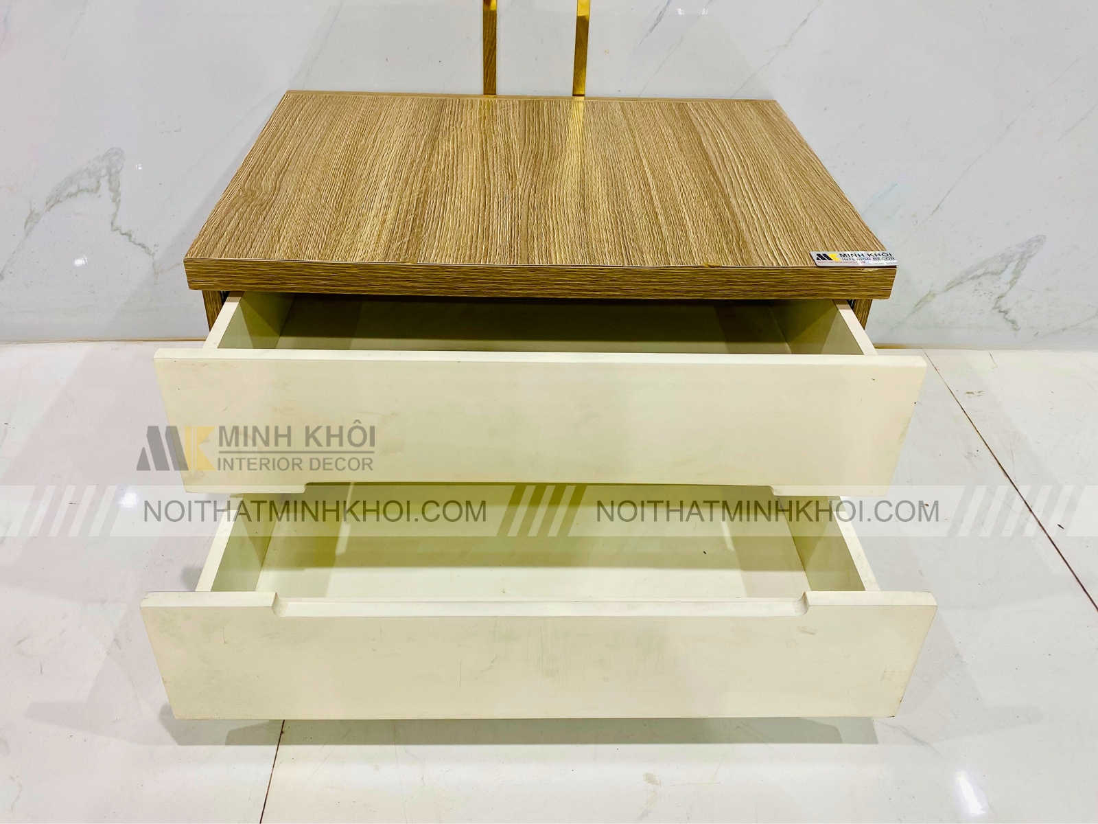 Tủ Đầu Giường MFC Đơn Giản 2 Hộc Đẹp Mắt - TDG012