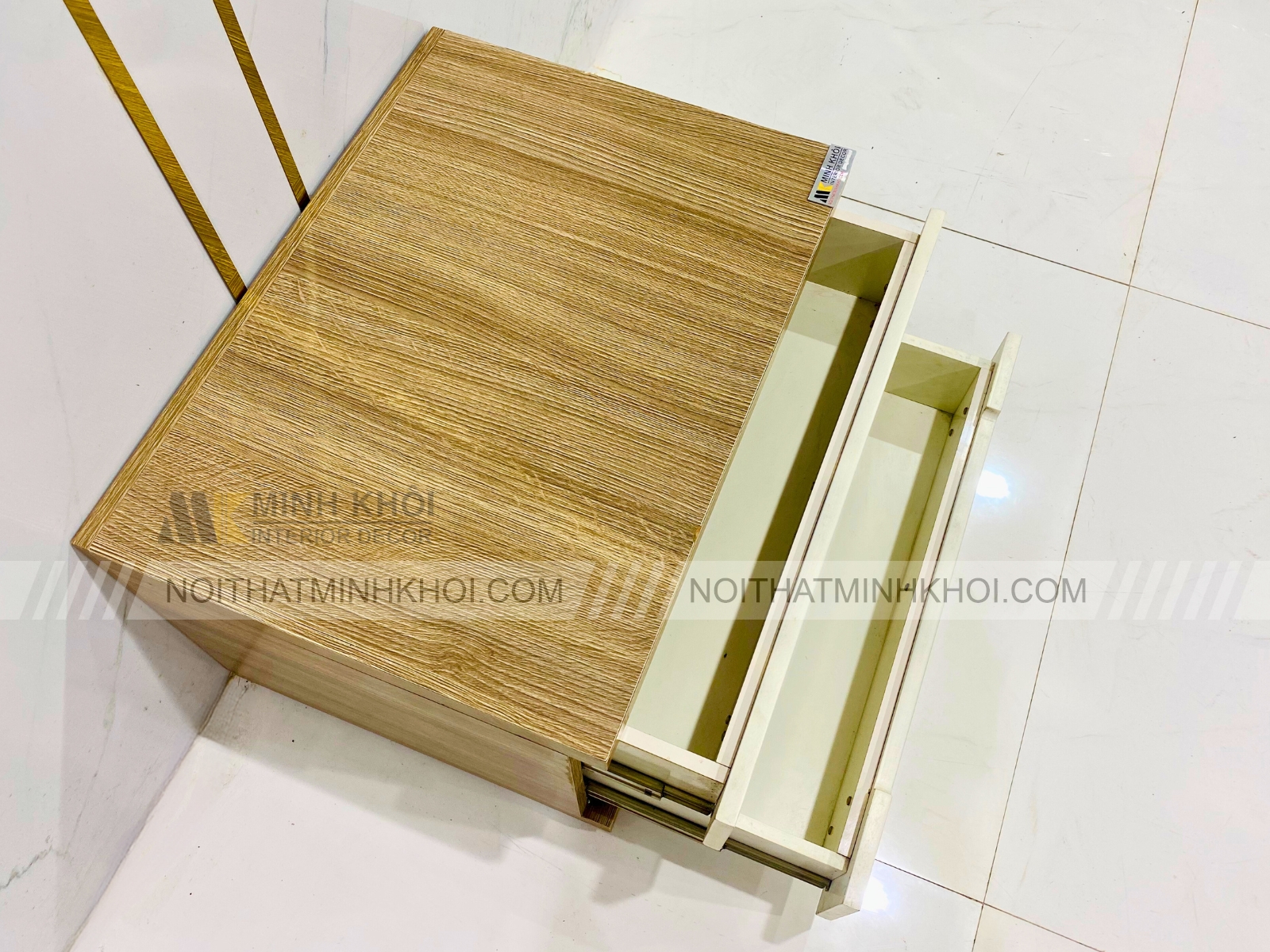 Tủ Đầu Giường MFC Đơn Giản 2 Hộc Đẹp Mắt - TDG012