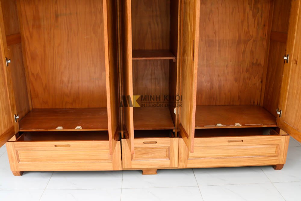 Tủ Để Áo Quần Gỗ Đinh hương 5 cánh - TA221