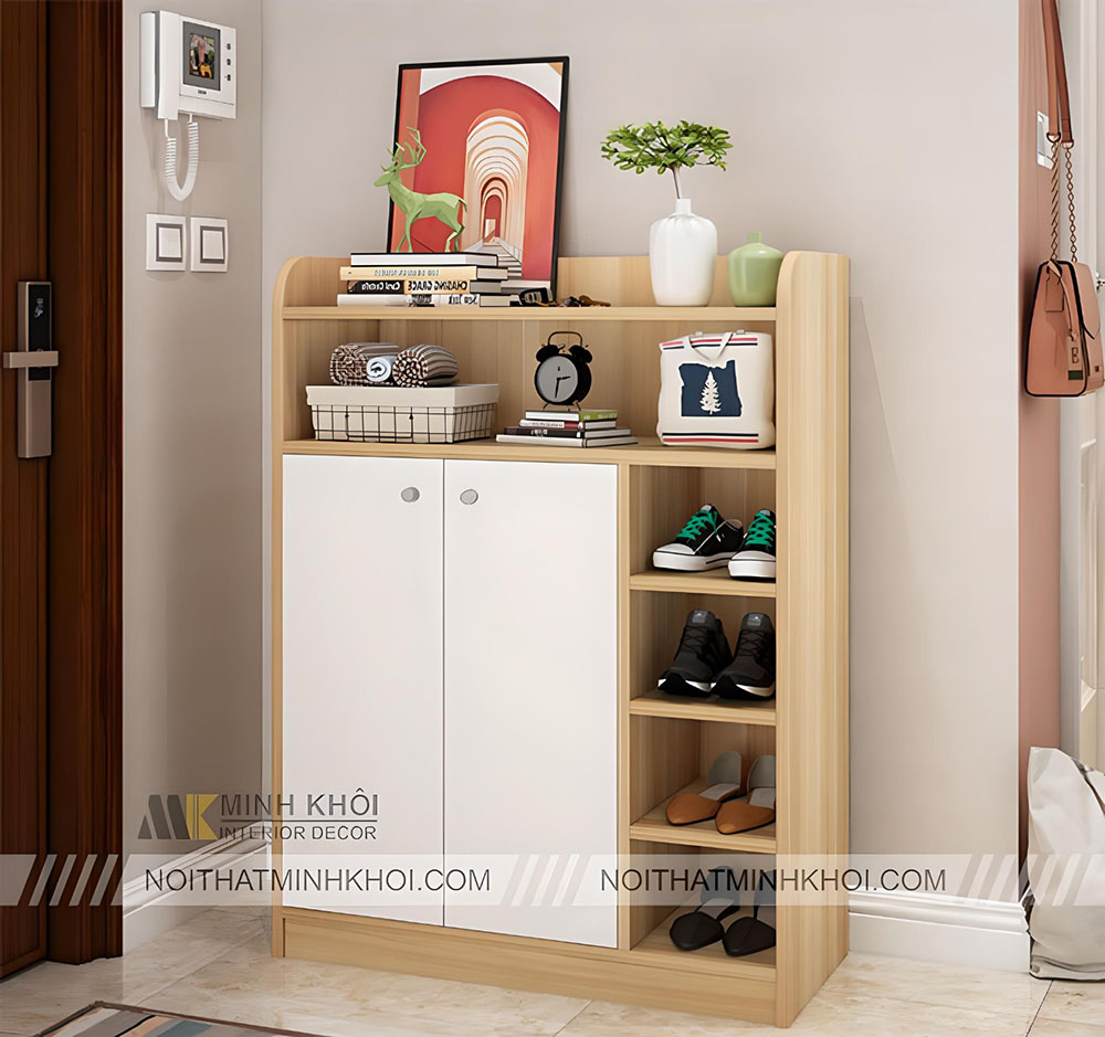 Tủ Giày 2 Cánh Gỗ MDF