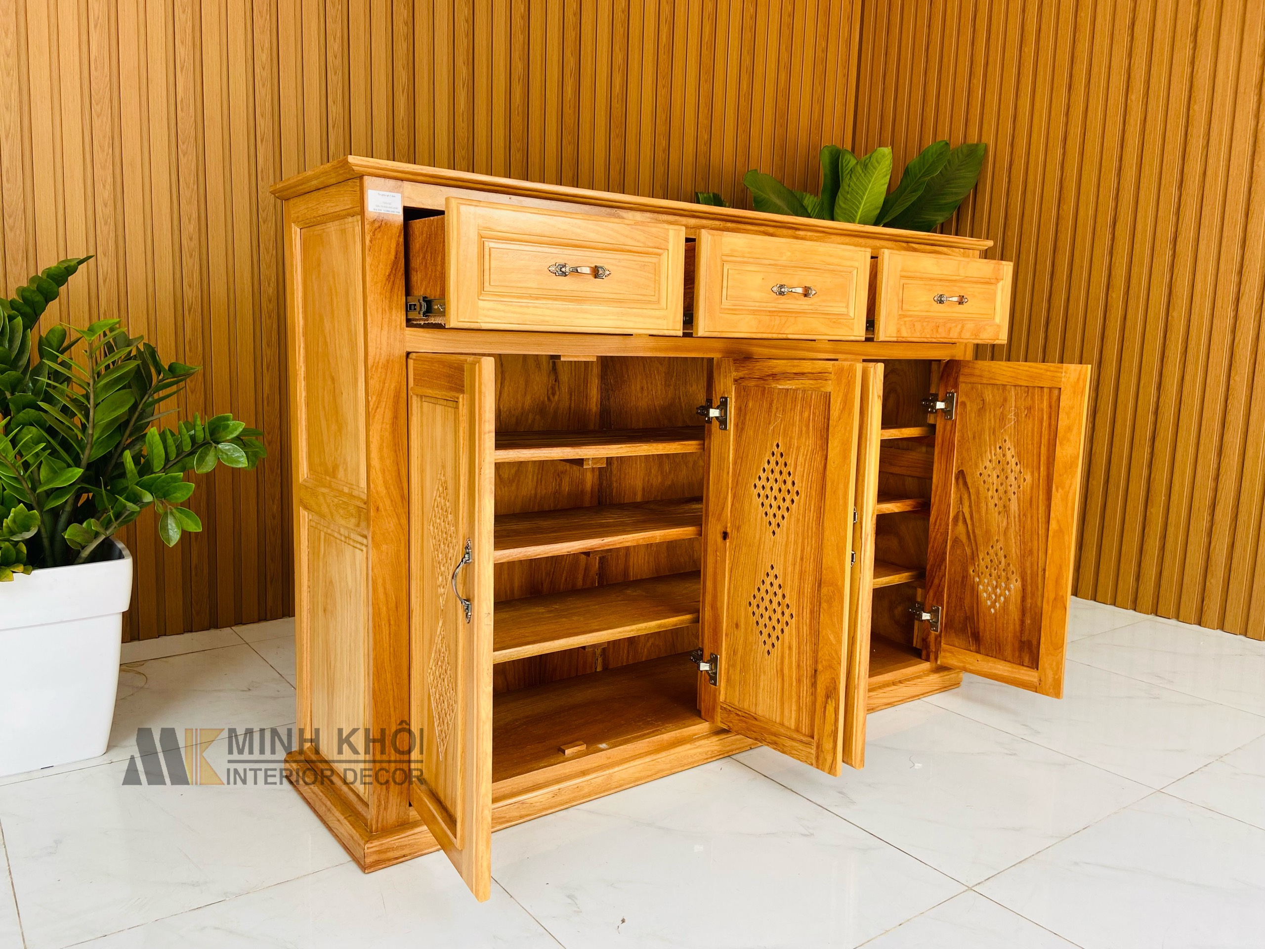 Tủ giày dép 4 cánh, 3 ngăn kéo - TGD903