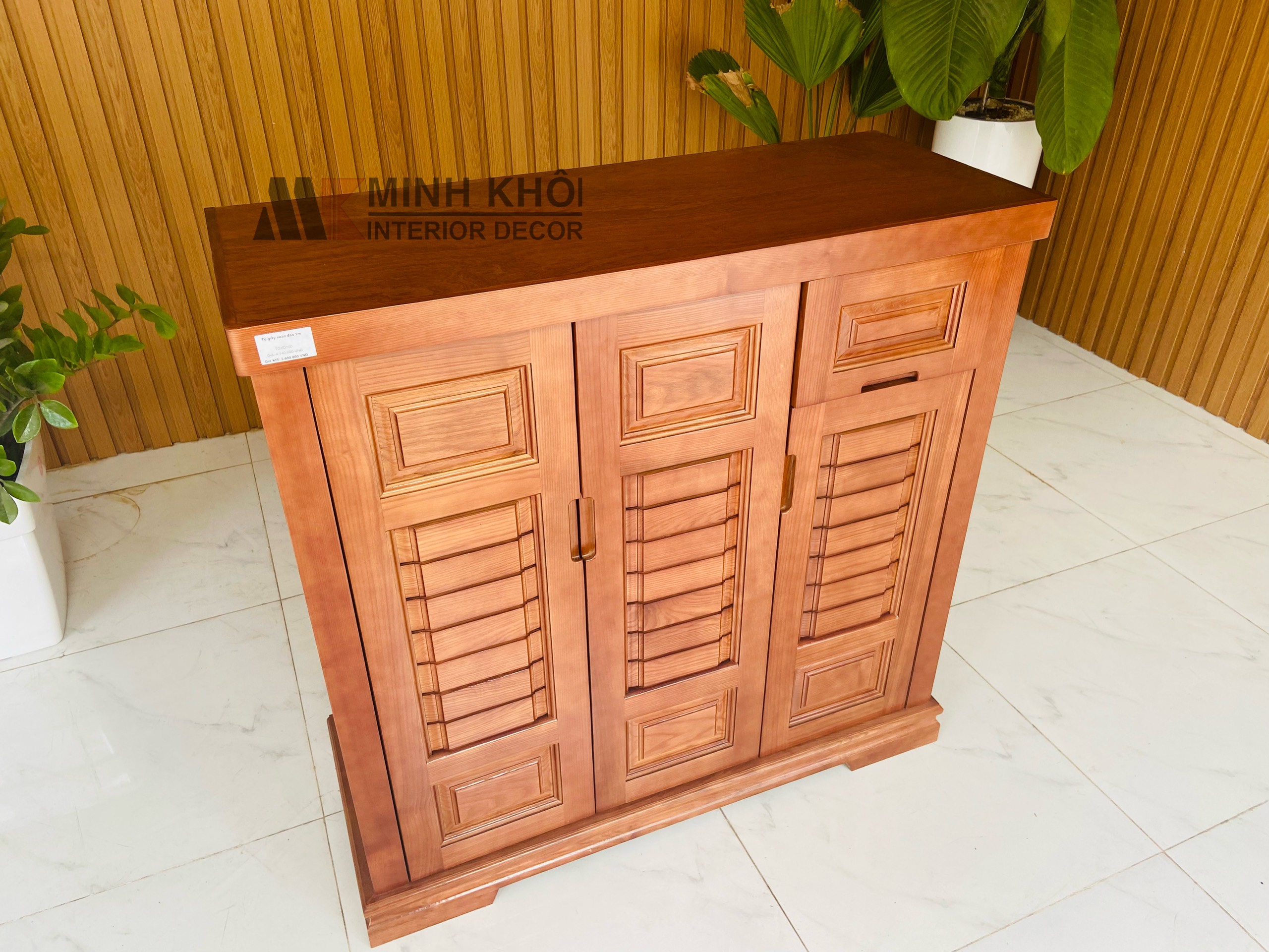 Tủ Giày Gỗ Xoan Đào 1m - TGD901