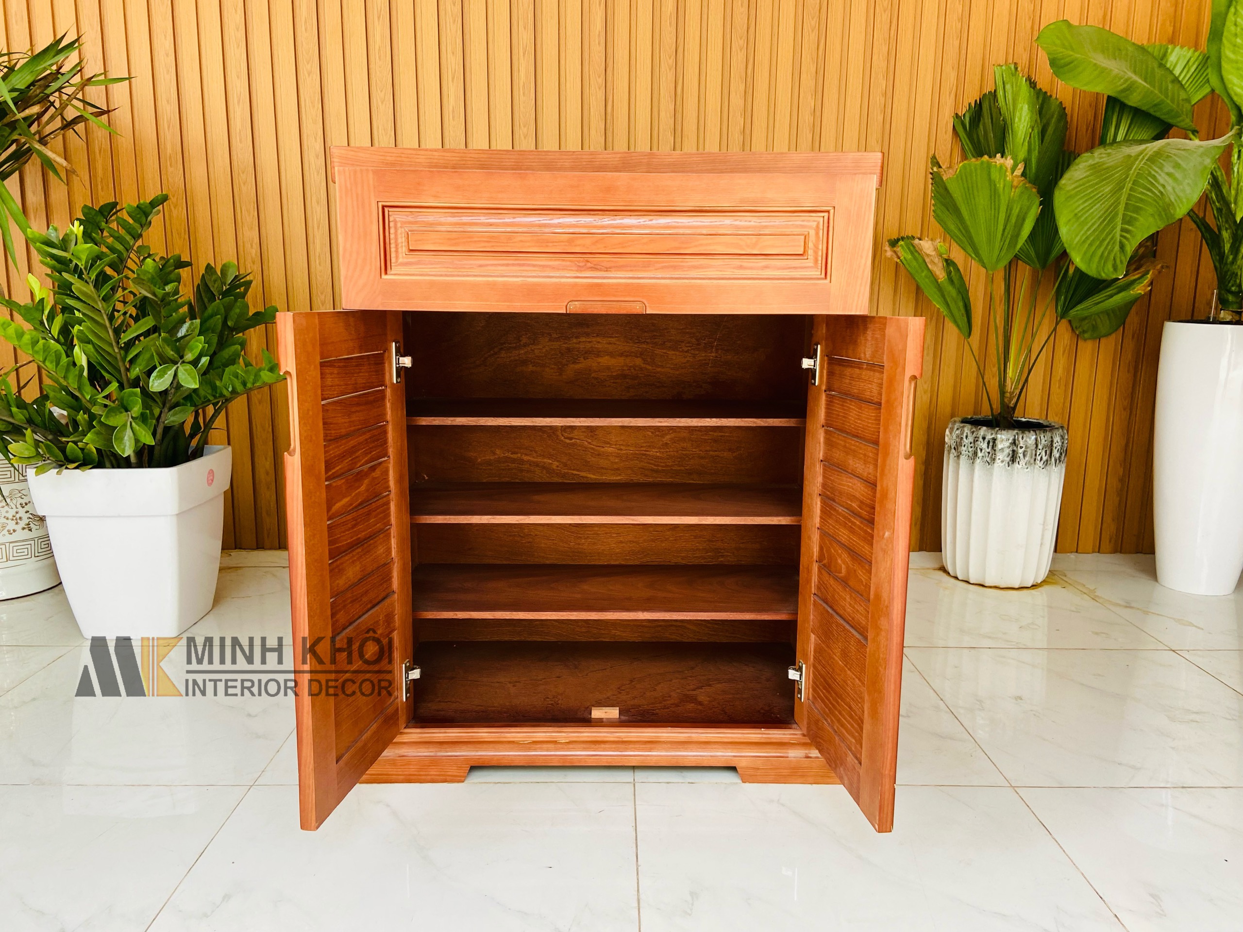 Tủ Giày Gỗ Xoan Đào 80cm- TGD271