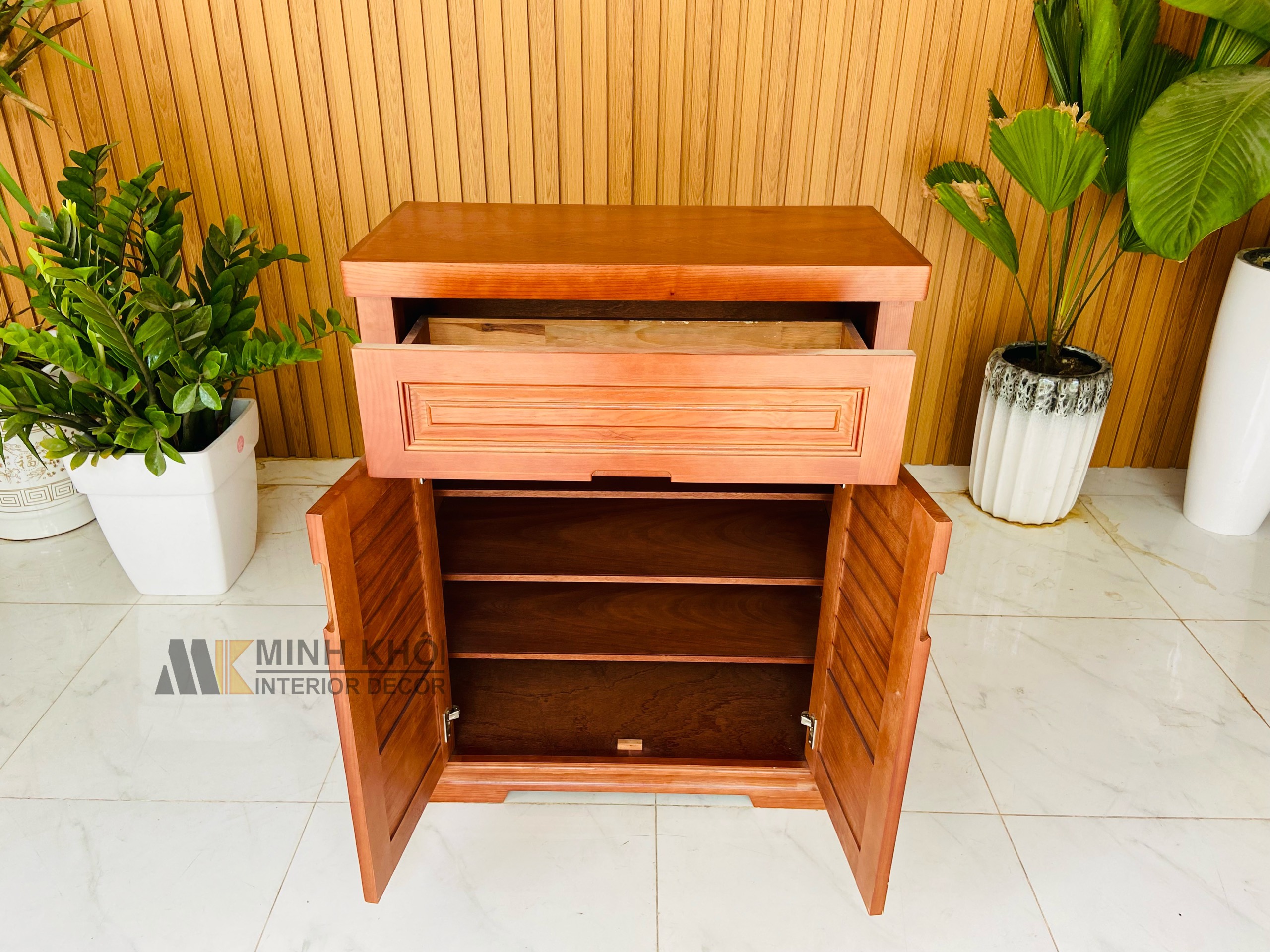 Tủ Giày Gỗ Xoan Đào 80cm- TGD271