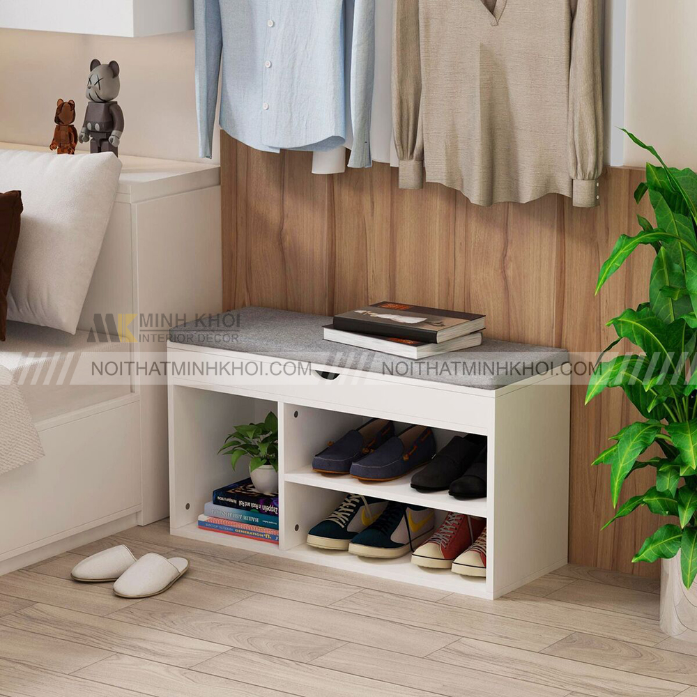 Tủ giày không cánh kiêm ghế ngồi