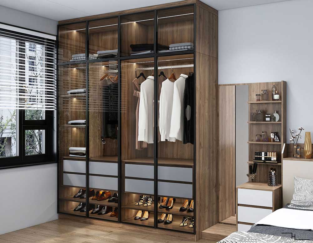 15+ Mẫu Tủ Giày Kính Trong Suốt Đẹp, Kiểu Dáng Hiện Đại