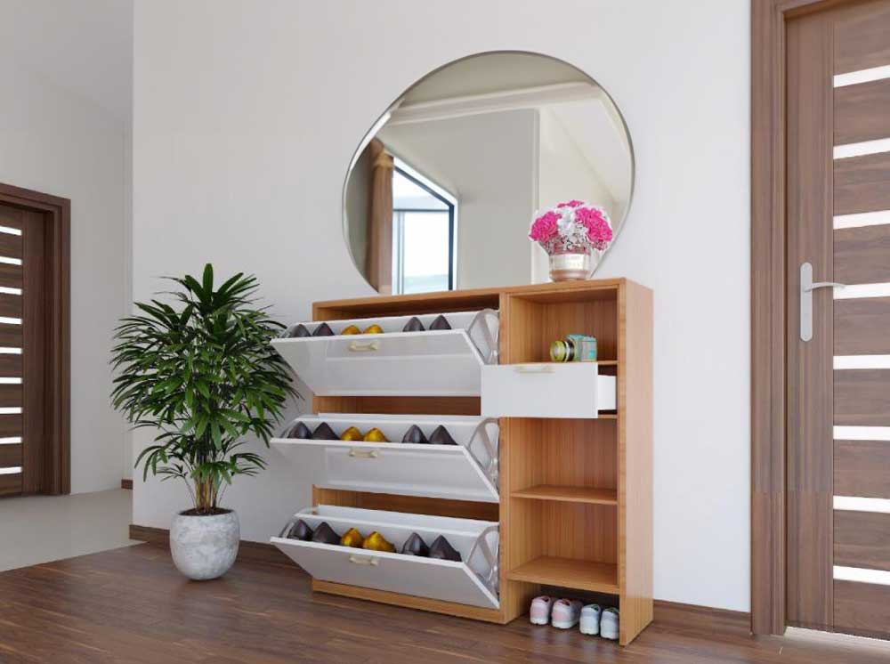 10+ Mẫu Tủ Giày Màu Trắng Đẹp Với Thiết Kế Kiểu Dáng Đa Dạng