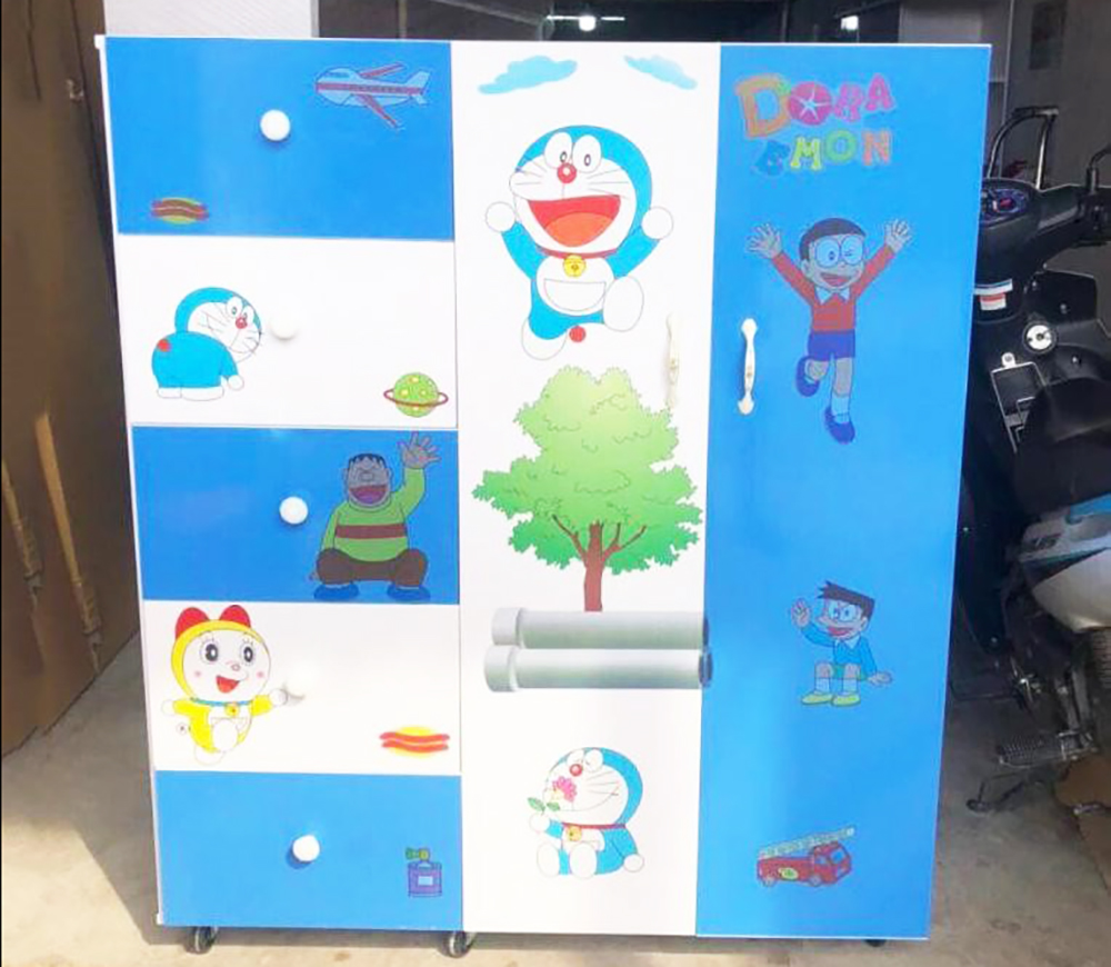 Tủ quần áo 2 cánh kết hợp hộc thoại