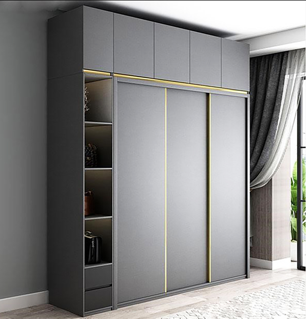 Tủ Quần Áo Cánh Lùa Màu Đen Huyền Bí