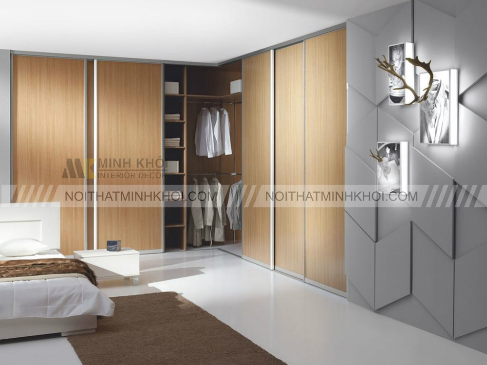 Tủ quần áo chữ L cánh trượt