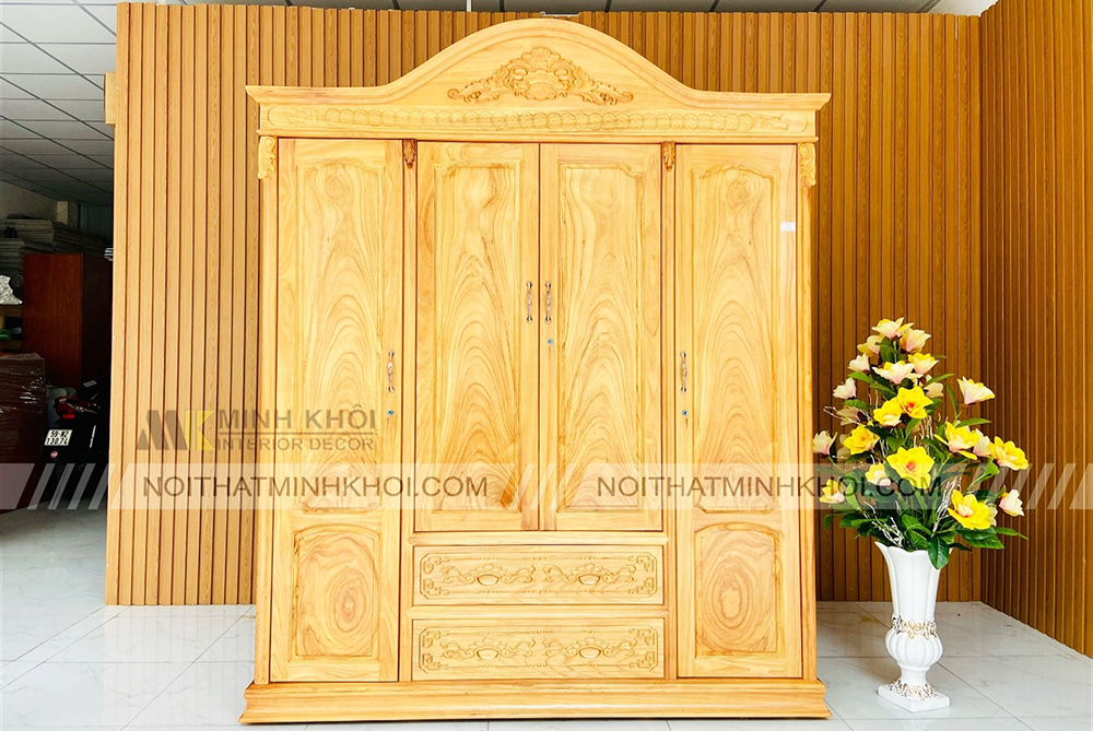 Tủ Quần Áo Đẹp Cho Chung Cư Gỗ tự nhiên