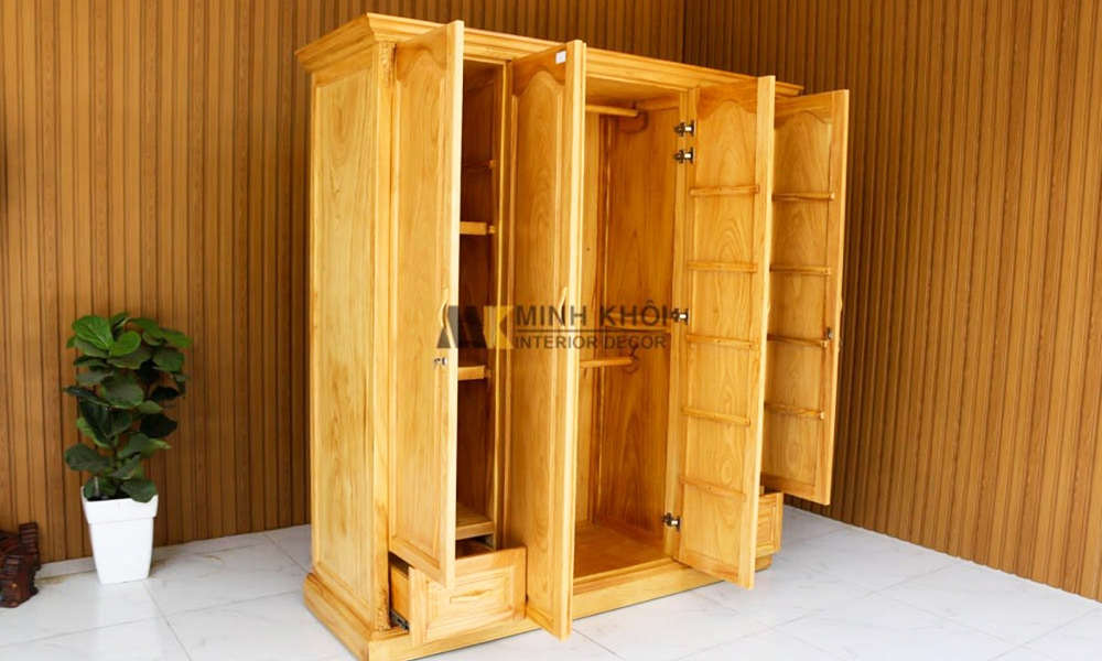 Tủ quần áo có cửa mở cho chung cư