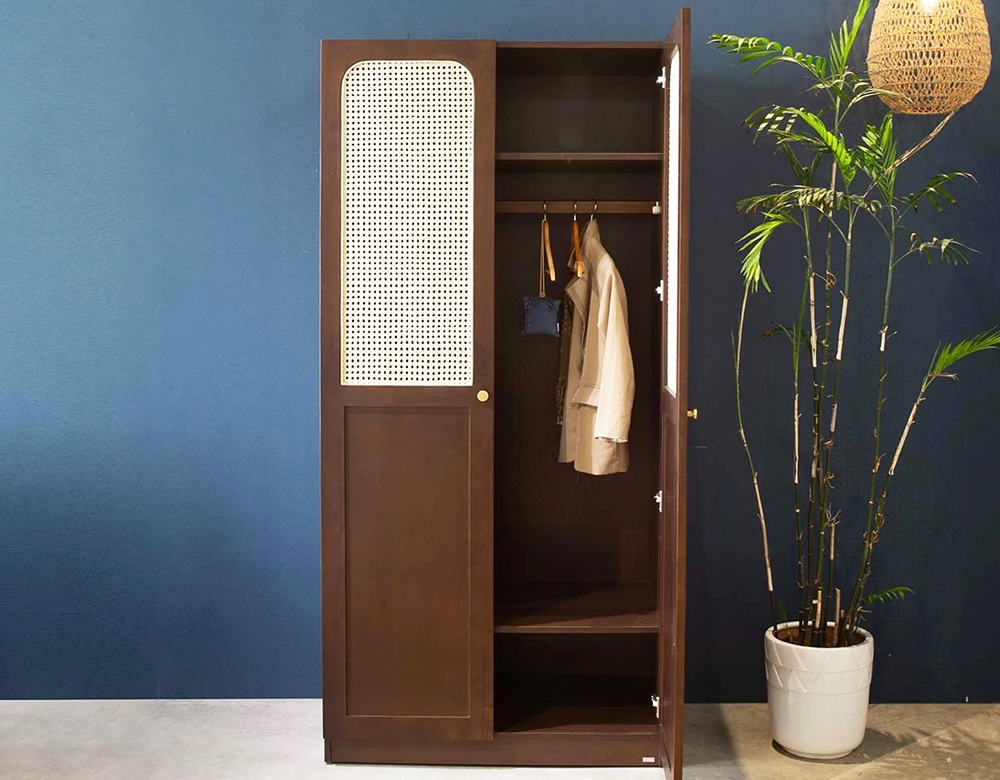 Tủ quần áo decor 2 cánh mộc mạc
