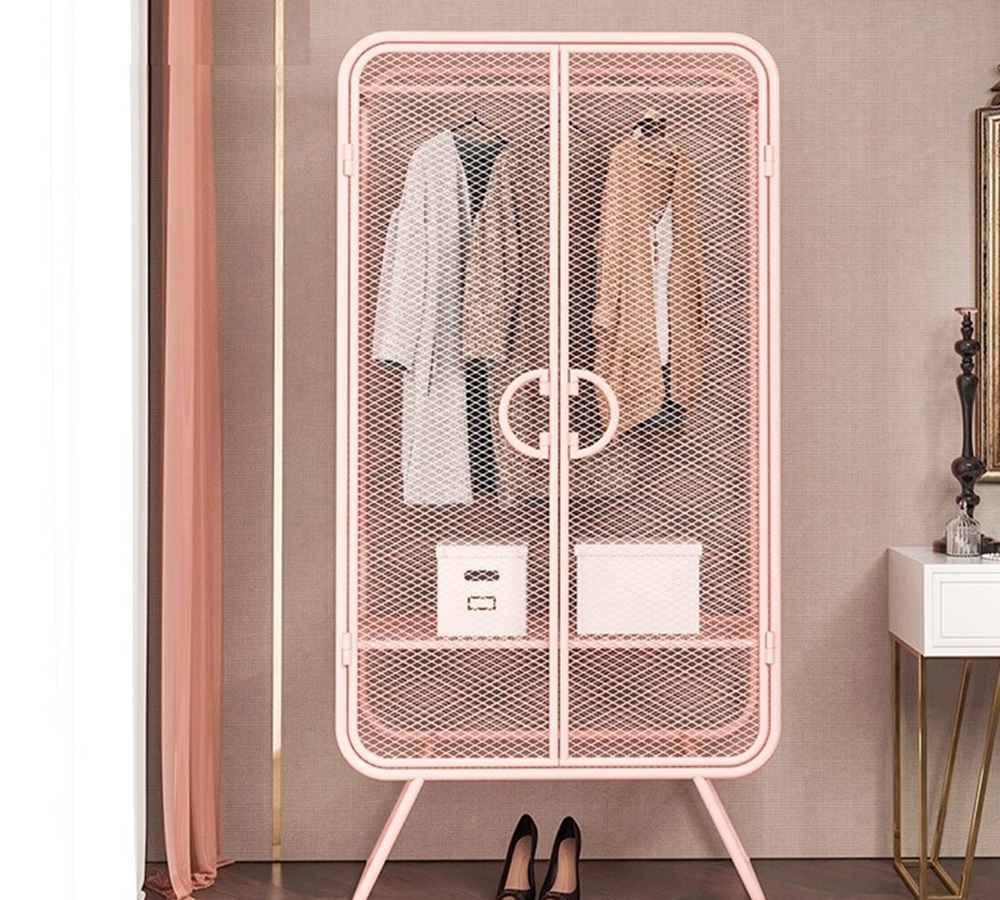 Tủ quần áo decor từ lưới kim loại trẻ trung