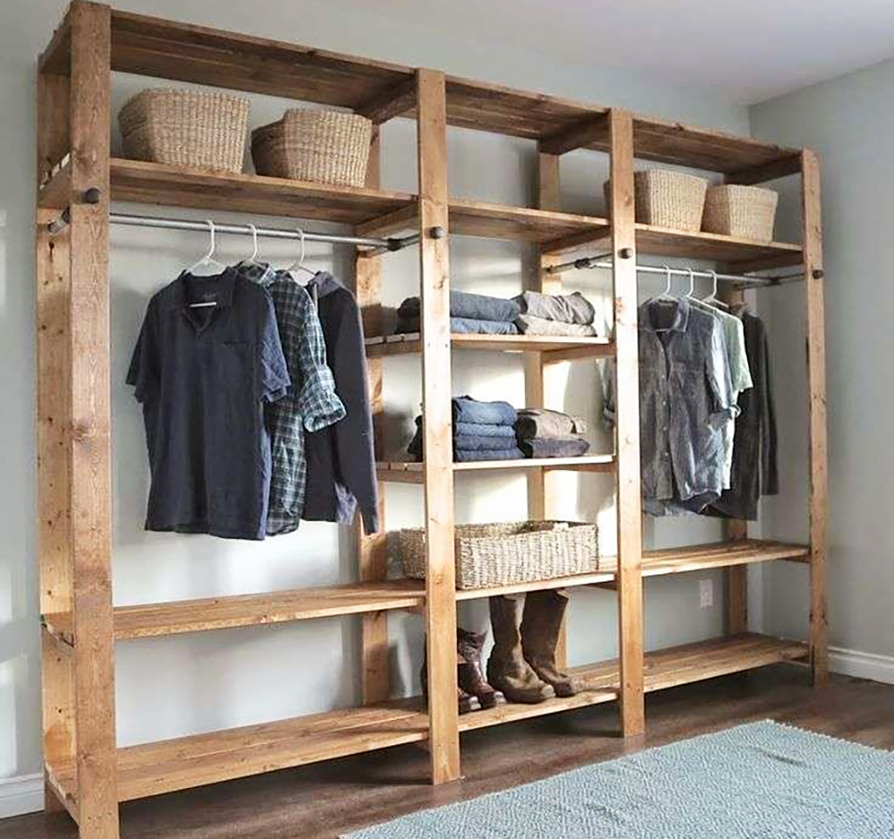 Tủ quần áo đơn giản làm từ gỗ Pallet