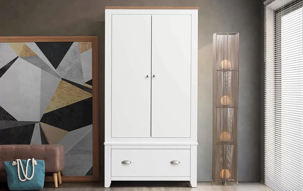 Tủ quần áo gỗ công nghiệp màu trắng bền đẹp