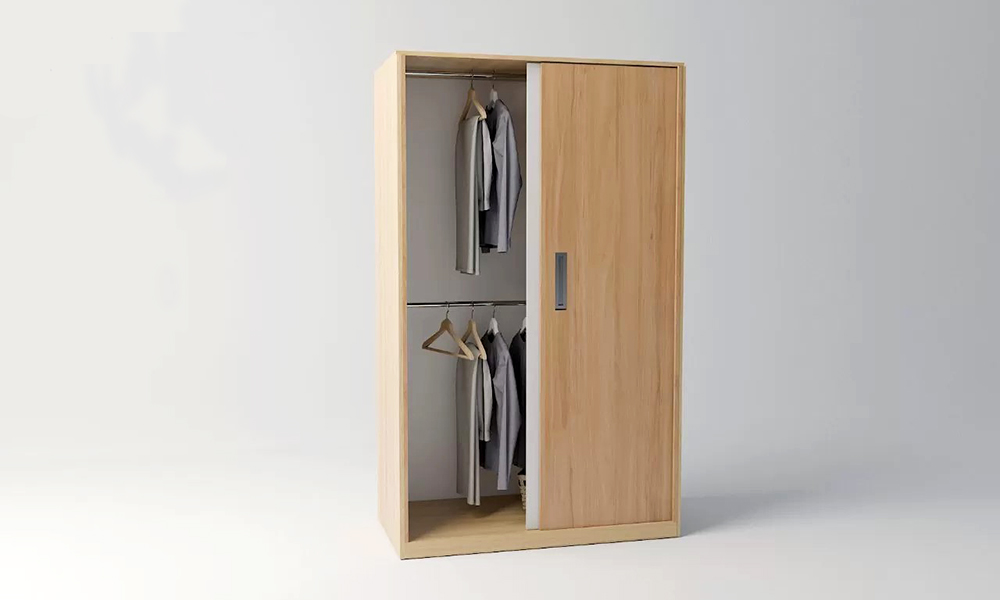 Tủ quần áo gỗ cửa lùa gọn gàng hiện đại