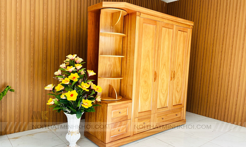 Tủ Quần Áo Gỗ Gõ Đỏ Cao Cấp