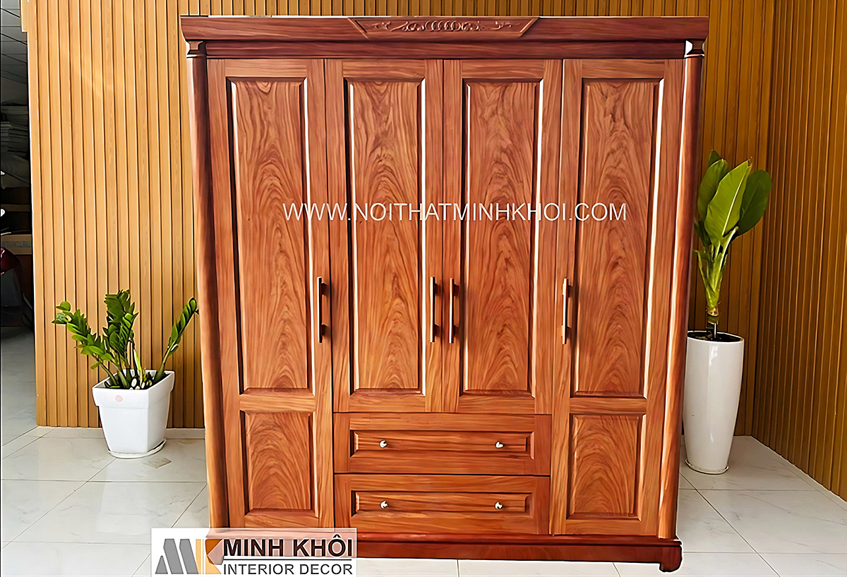 TOP Mẫu Tủ Quần Áo Gỗ Hương Đẹp Giá Tốt?