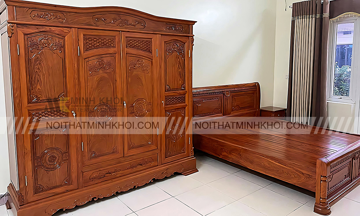 Tủ Quần Áo Gỗ Hương Đẹp Giá Tốt