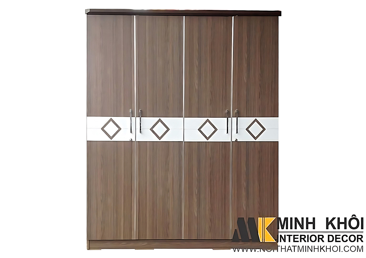 Tủ Quần Áo Gỗ MFC Vân Sồi 1m6 TA063