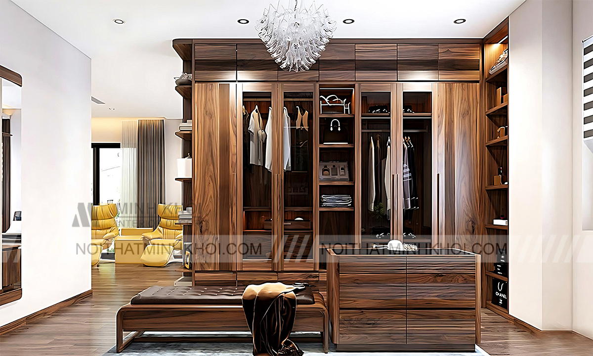 TOP Mẫu tủ quần áo gỗ óc chó đẹp hiện đại?
