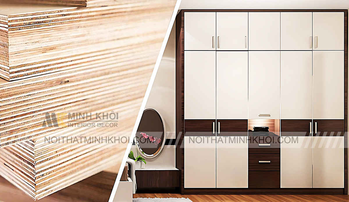 Tủ Quần áo gỗ công nghiệp Plywood