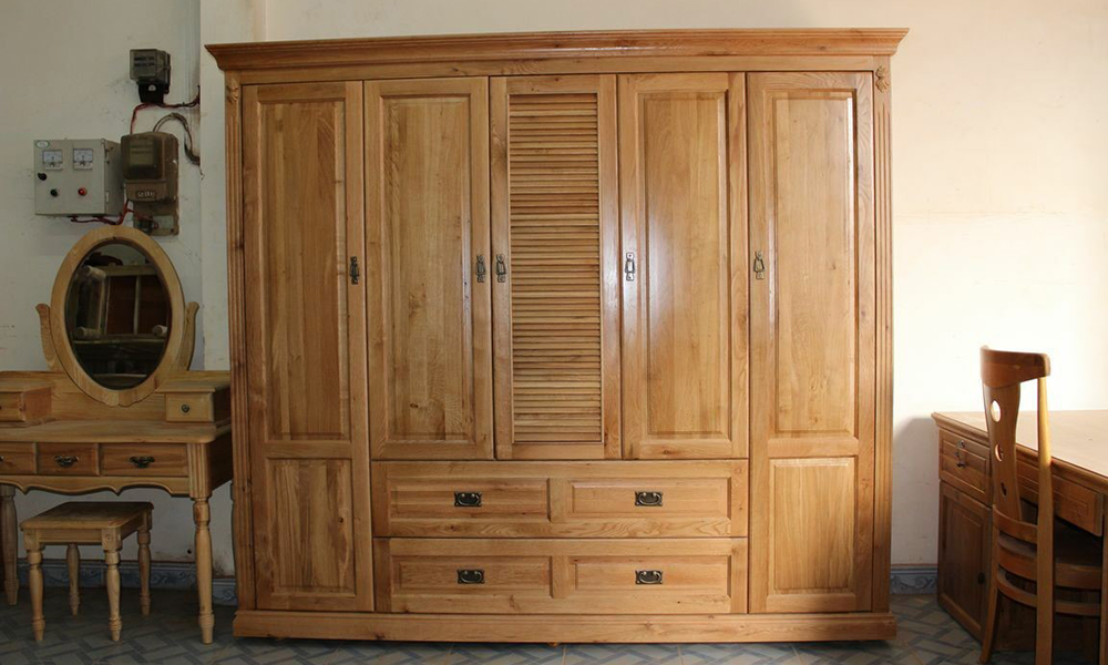 Tủ quần áo gỗ sồi có độ bền cao