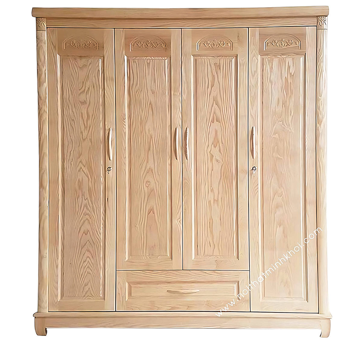Tủ Quần Áo Gỗ Sồi Nga - TA672