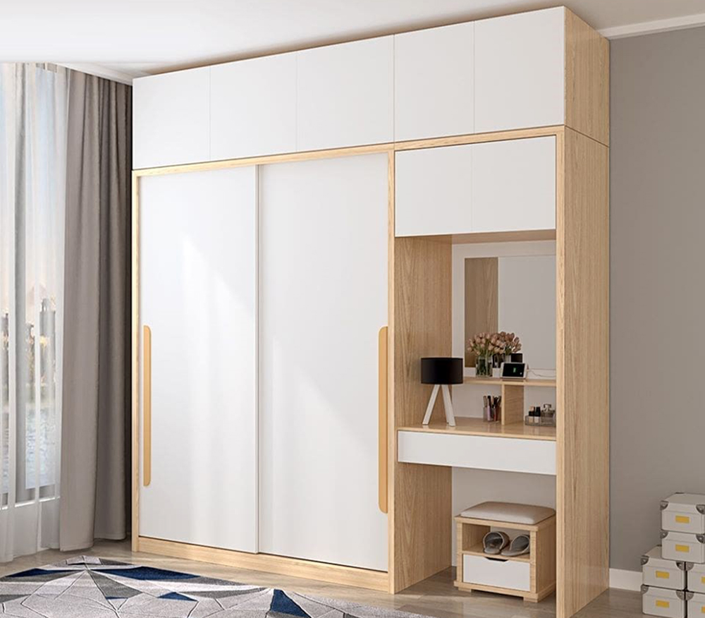 Tủ quần áo gỗ thông minh kết hợp bàn trang điểm