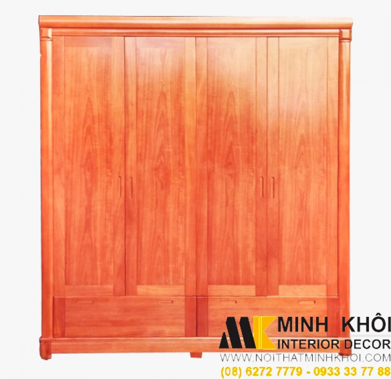 Tủ quần áo gỗ xoan đào 4 cánh hiện đại TA091.jpg