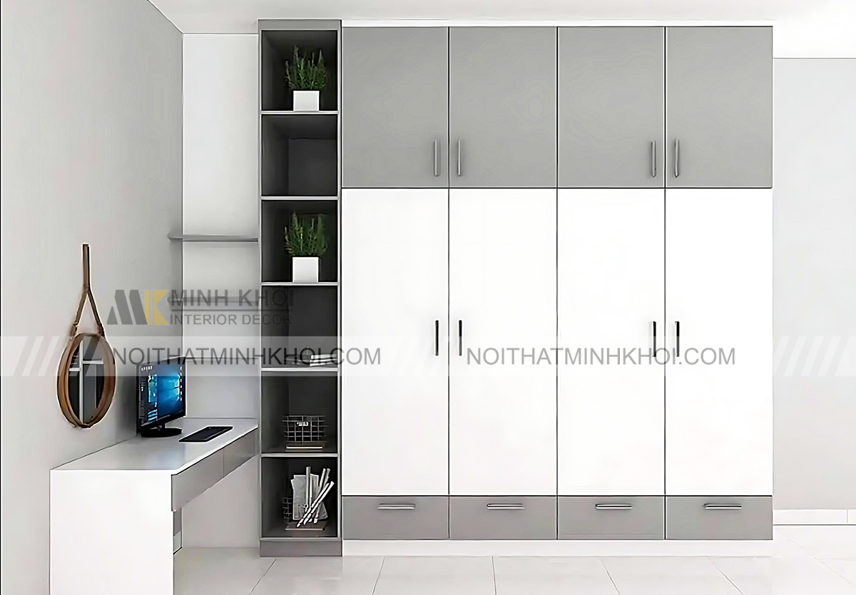 Tủ áo ván gỗ công nghiệp HDF