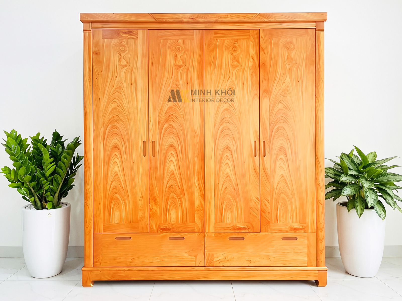 Tủ Áo Gỗ Hương Đá 4 Cánh Tinh Tế - TA568